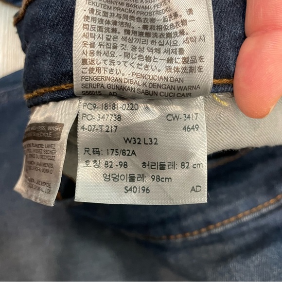 Levi's Mens 541 Athletic Fit Stretch Jeans Navy Blue Denim Slim Straight 32x31 - Picture 4 of 12